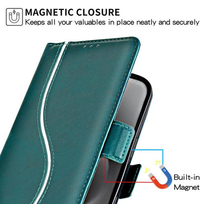 For iPhone Air Side Buckle S Curve Leather Phone Case(Green) - iPhone Air Cases by buy2fix | Online Shopping UK | buy2fix