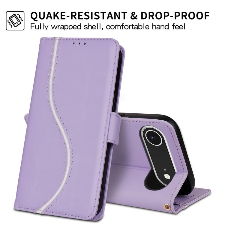 For iPhone Air Side Buckle S Curve Leather Phone Case(Purple) - iPhone Air Cases by buy2fix | Online Shopping UK | buy2fix