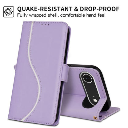 For iPhone Air Side Buckle S Curve Leather Phone Case(Purple) - iPhone Air Cases by buy2fix | Online Shopping UK | buy2fix