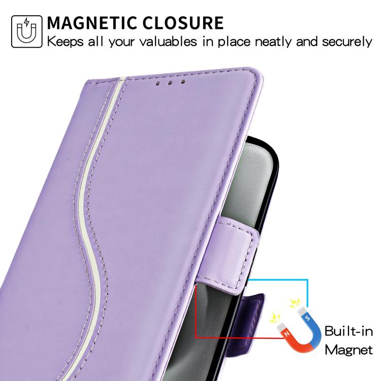 For iPhone Air Side Buckle S Curve Leather Phone Case(Purple) - iPhone Air Cases by buy2fix | Online Shopping UK | buy2fix