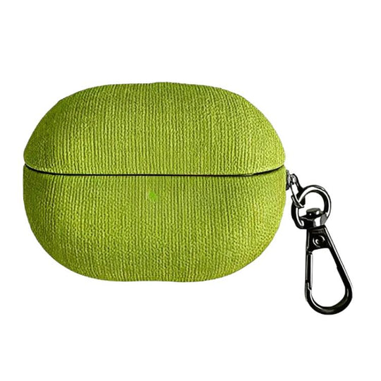 For Huawei FreeBuds Pro 4 Fine Cloth Earphone Case with Hook(Grass Green)
