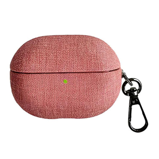 For Huawei FreeBuds Pro 4 Fine Cloth Earphone Case with Hook(Pink)