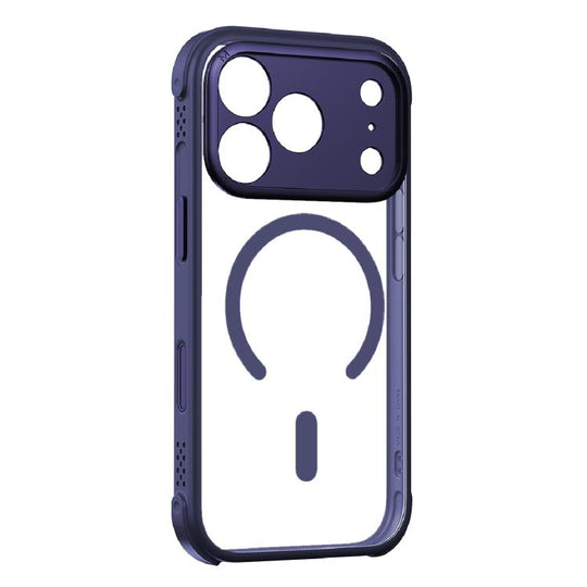 For iPhone 17 Pro Max MOMAX Airbag Shockproof MagSafe Phone Case(Blue)