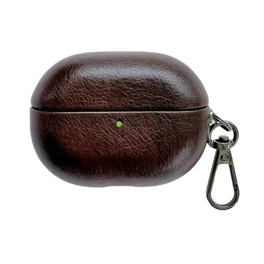 For Huawei FreeBuds Pro 4 Oily Leather Bluetooth Earphone Protective Case(Coffee)