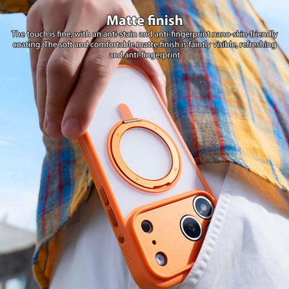 For iPhone Air MOMAX Magsafe Magnetic Metal Rotating Holder Phone Case(Yellow) - iPhone Air Cases by MOMAX | Online Shopping UK | buy2fix