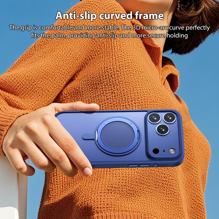 For iPhone Air MOMAX Magsafe Magnetic Metal Rotating Holder Phone Case(Yellow) - iPhone Air Cases by MOMAX | Online Shopping UK | buy2fix