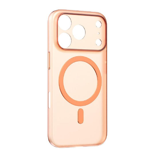 For iPhone 17 Pro Max MOMAX Ultra-thin Magnetic MagSafe PC Phone Case(Transparent Orange)