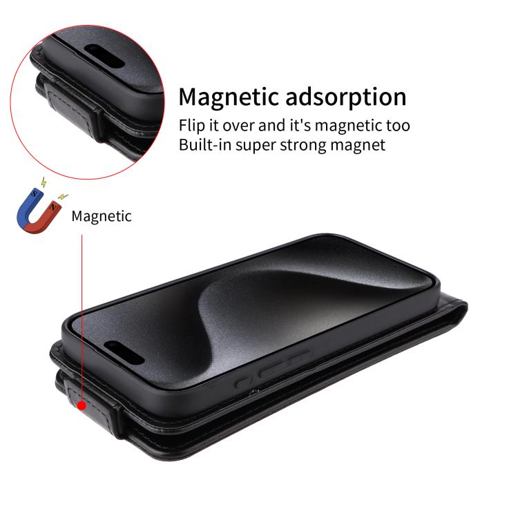 For iPhone Air Magnetic Vertical Flip Leather Phone Case with Buckle(Black) - iPhone Air Cases by buy2fix | Online Shopping UK | buy2fix