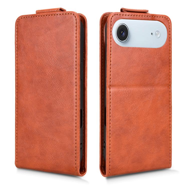 For iPhone Air Magnetic Vertical Flip Leather Phone Case with Buckle(Brown) - iPhone Air Cases by buy2fix | Online Shopping UK | buy2fix
