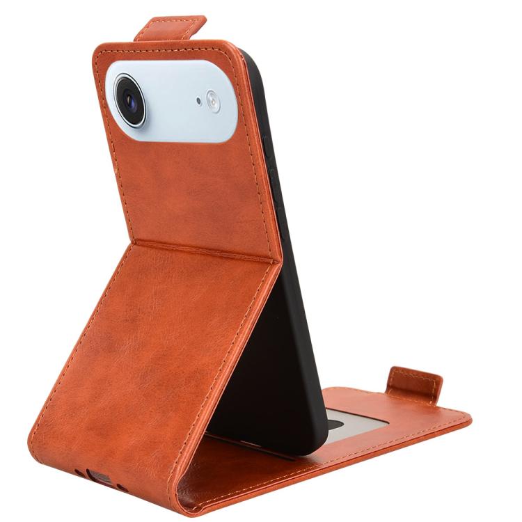 For iPhone Air Magnetic Vertical Flip Leather Phone Case with Buckle(Brown) - iPhone Air Cases by buy2fix | Online Shopping UK | buy2fix