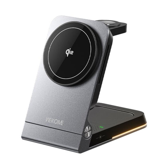 WK WP-U180 Tonayn Qi2 15W 3 in 1 Magnetic Wireless Charger(Black)