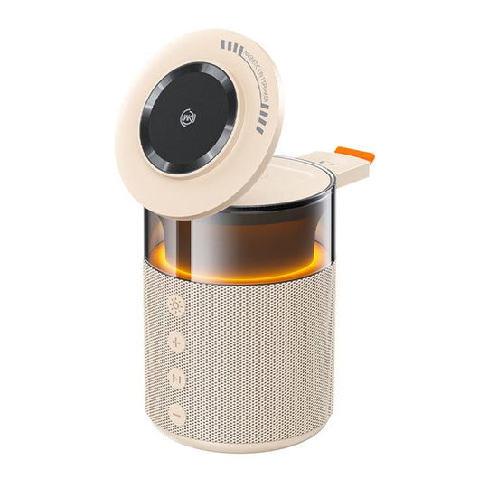WK WP-U179 Qisone 5 in 1 15W Wireless Charging Bluetooth Speaker with Night Light(Beige)