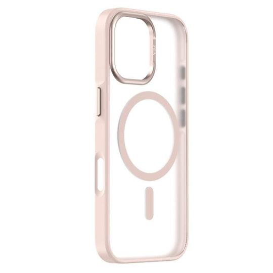 For iPhone 17 ZGA Matte Clear Magsafe PC Hybrid TPU Phone Case(Pink)