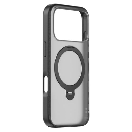 For iPhone 18 Pro Max / 17 Pro Max ZGA 360 Pivot Holder Magsafe PC Hybrid TPU Phone Case(Black)
