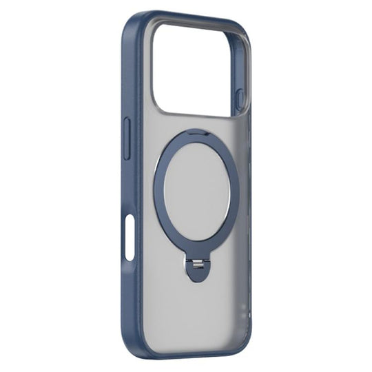 For iPhone 18 Pro Max / 17 Pro Max ZGA 360 Pivot Holder Magsafe PC Hybrid TPU Phone Case(Blue)