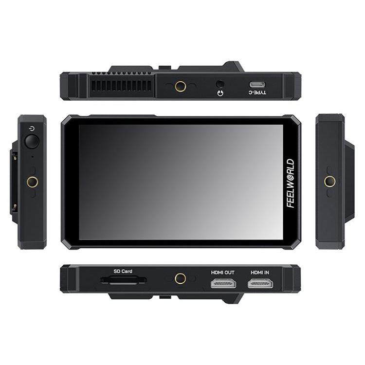 FEELWORLD PS6 5.5 inch OLED Vertical Horizontal Camera Field Video Monitor Touch Screen 4K HDMI-compatible, Plug:UK Plug(Black) - On-camera Monitors by FEELWORLD | Online Shopping UK | buy2fix