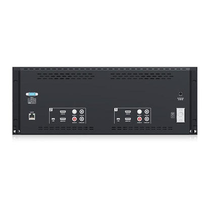 FEELWORLD D101 PLUS-H Dual 10.1 inch 4RU Rackmount Monitor 4K HDMI-compatible CVBS 1920x1200 IPS Screen, Plug:UK Plug(Black) - On-camera Monitors by FEELWORLD | Online Shopping UK | buy2fix