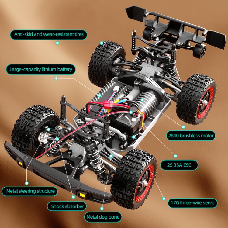 JJR/C C8820 1:18 4WD Carbon Brush Short Truck Off-road Remote Control Car(Green) - RC Cars by JJR/C | Online Shopping UK | buy2fix