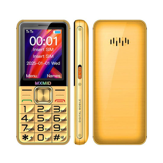 MXMID G880 Pro Big Keys Elder Phone, 2.4 inch, MT6261D, 1600mAh Battery, LED Flashlight, Network: 2G(Gold)