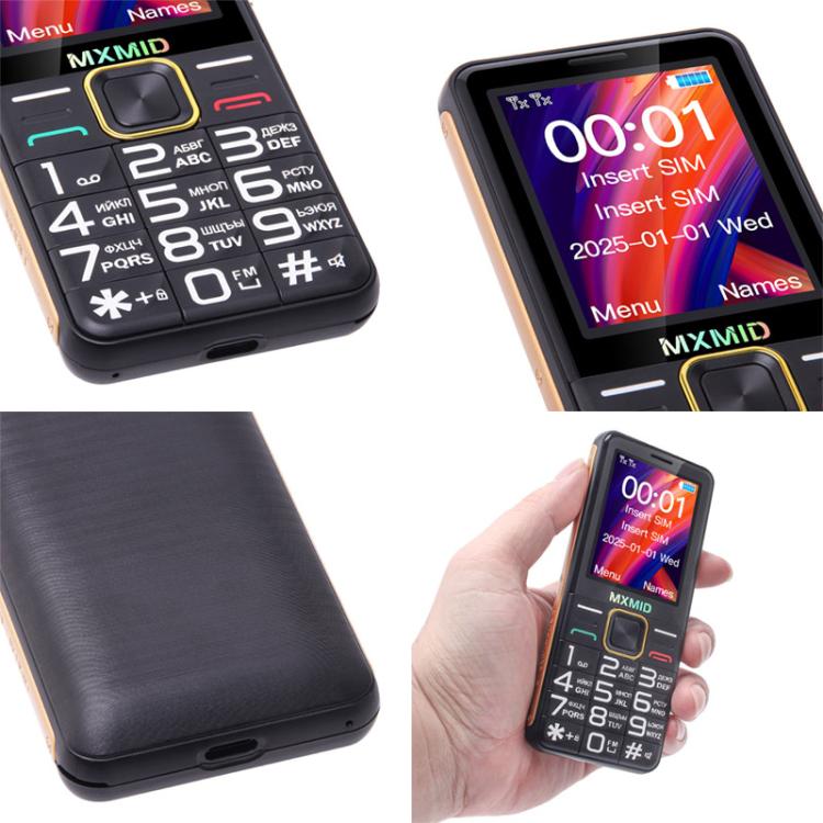 MXMID G880 Pro Big Keys Elder Phone, 2.4 inch, MT6261D, 1600mAh Battery, LED Flashlight, Network: 2G(Black) - Others by buy2fix | Online Shopping UK | buy2fix