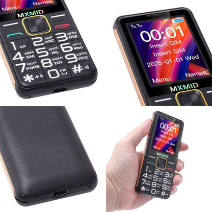 MXMID G880 Pro Big Keys Elder Phone, 2.4 inch, MT6261D, 1600mAh Battery, LED Flashlight, Network: 2G(Black) - Others by buy2fix | Online Shopping UK | buy2fix