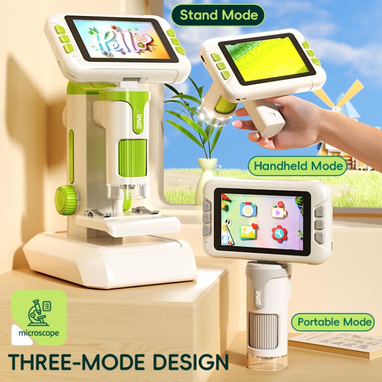 JJR/C P01 4.0 inch HD Color Screen 1600x Children Electron Microscope(Green) - Digital Microscope by JJR/C | Online Shopping UK | buy2fix