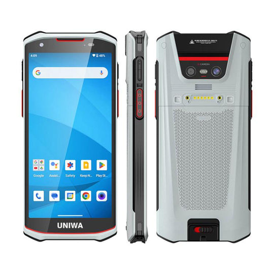 UNIWA NR5502 Rugged Smart PDA Phone, 6GB+128GB, 5.5 inch Android 13 Mediatek MT6833 Octa Core, Network: 5G, NFC, Plug:AU Plug(White)