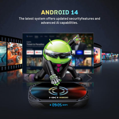 HK1 RBOX X50 Android 14 Smart TV Box with Remote Control, 4GB+64GB, Amlogic S905A Quad-Core(EU Plug) - Amlogic S905 by buy2fix | Online Shopping UK | buy2fix