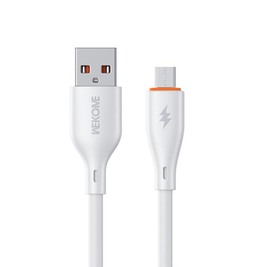 WK WDC-116m 12W USB to Micro USB Fast Charging Data Cable, Length: 1m(White)