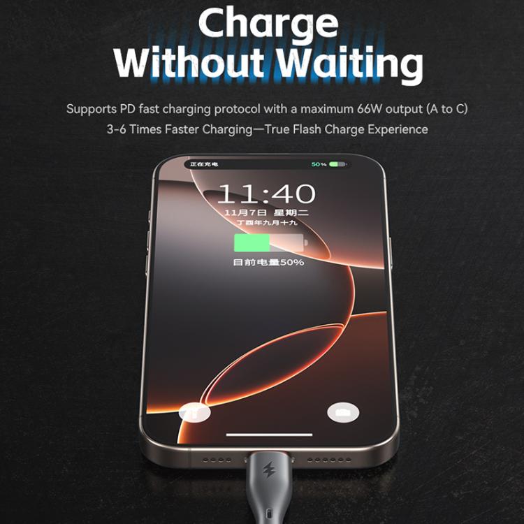 WK WDC-116m 12W USB to Micro USB Fast Charging Data Cable, Length: 1m(Black) - Micro USB Cable by WK | Online Shopping UK | buy2fix