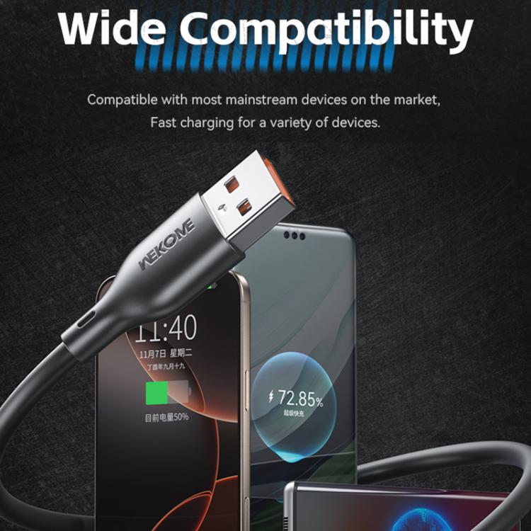 WK WDC-116m 12W USB to Micro USB Fast Charging Data Cable, Length: 1m(Black) - Micro USB Cable by WK | Online Shopping UK | buy2fix