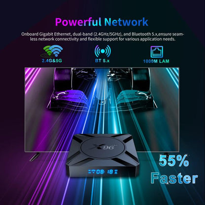 X96 M300 Android 14 Smart TV Box with Remote Control, 4GB+32GB, Amlogic S905X5M Quad-Core(US Plug) - Amlogic S905 by buy2fix | Online Shopping UK | buy2fix