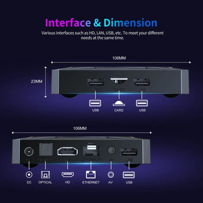 X96 M300 Android 14 Smart TV Box with Remote Control, 4GB+32GB, Amlogic S905X5M Quad-Core(US Plug) - Amlogic S905 by buy2fix | Online Shopping UK | buy2fix
