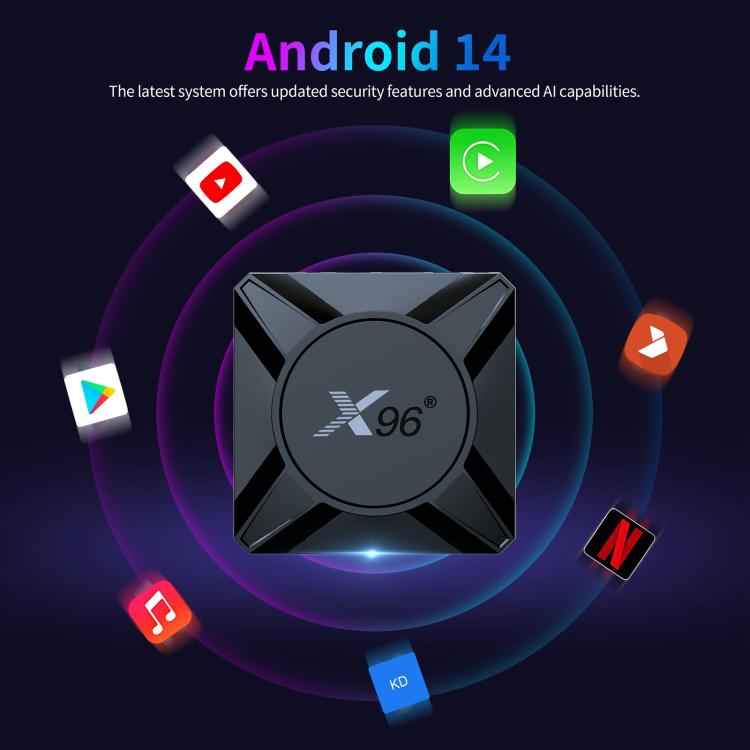 X96 M300 Android 14 Smart TV Box with Remote Control, 4GB+32GB, Amlogic S905X5M Quad-Core(US Plug) - Amlogic S905 by buy2fix | Online Shopping UK | buy2fix