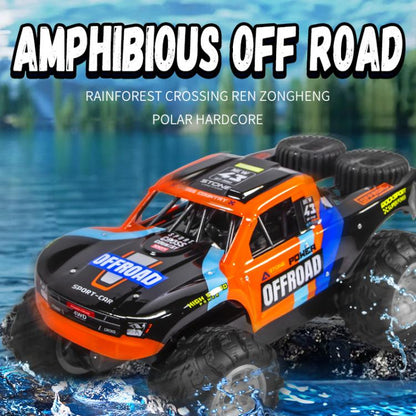 JJR/C Q205 4WD Amphibious Short Truck Off-road Remote Control Car(Orange) - RC Cars by JJR/C | Online Shopping UK | buy2fix