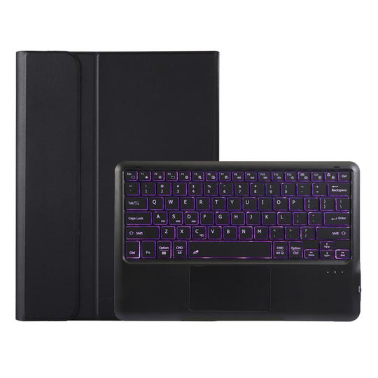 For Lenovo Yoga Tab Plus 12.7 2025 TPU Ultra-thin Detachable Backlight Bluetooth Keyboard Tablet Leather Case with Touchpad(Black)