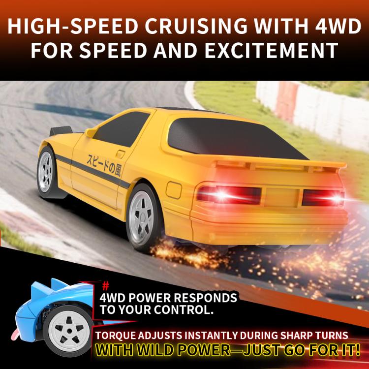 JJR/C C8827 A Q Version Full Scale 4WD Drift Remote Control Car, Style:Gyroscope Version(Red) - RC Cars by JJR/C | Online Shopping UK | buy2fix