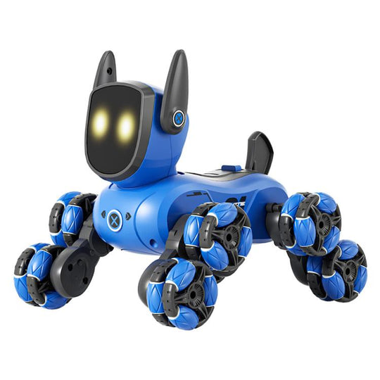 JJR/C Q200 Small Eight-wheeled Multi-function Remote Control Robot Dog(Blue)