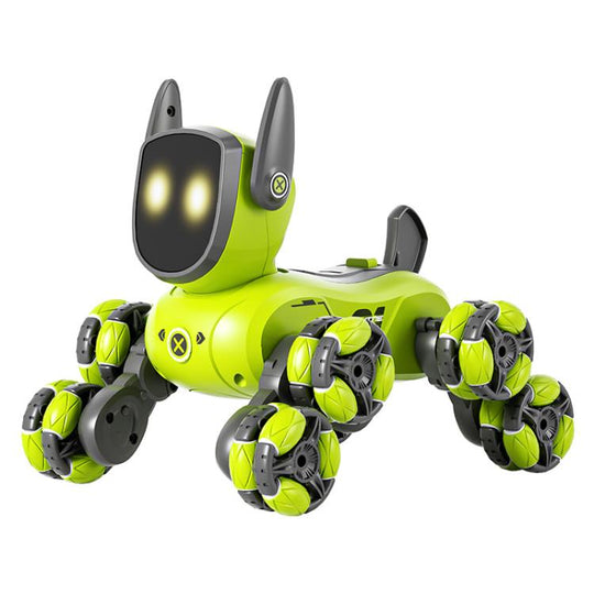 JJR/C Q200 Small Eight-wheeled Multi-function Remote Control Robot Dog(Green)