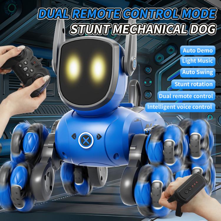 JJR/C Q200 Small Eight-wheeled Multi-function Remote Control Robot Dog with RC Watch(Blue) - RC Cars by JJR/C | Online Shopping UK | buy2fix