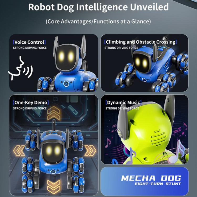 JJR/C Q200 Small Eight-wheeled Multi-function Remote Control Robot Dog with RC Watch(Blue) - RC Cars by JJR/C | Online Shopping UK | buy2fix