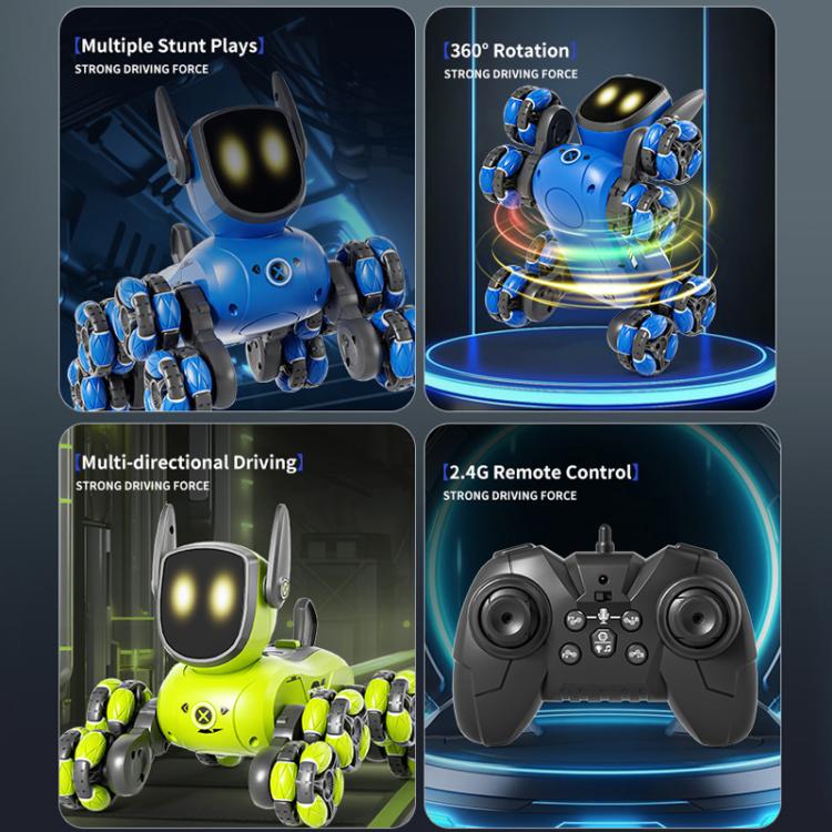 JJR/C Q200 Small Eight-wheeled Multi-function Remote Control Robot Dog with RC Watch(Blue) - RC Cars by JJR/C | Online Shopping UK | buy2fix