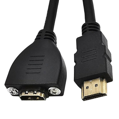 4K 60HZ 2.0 Version HDMI Male to Female Fixed Extension Cable with Screw Holes, Length:0.2m(Straight Head) - Cable by buy2fix | Online Shopping UK | buy2fix