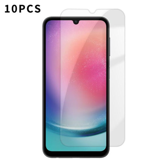 For Galaxy A24 4G Kalebol 10pcs High-Aluminum Semi-Screen Anti-Fingerprint HD Tempered Glass Film