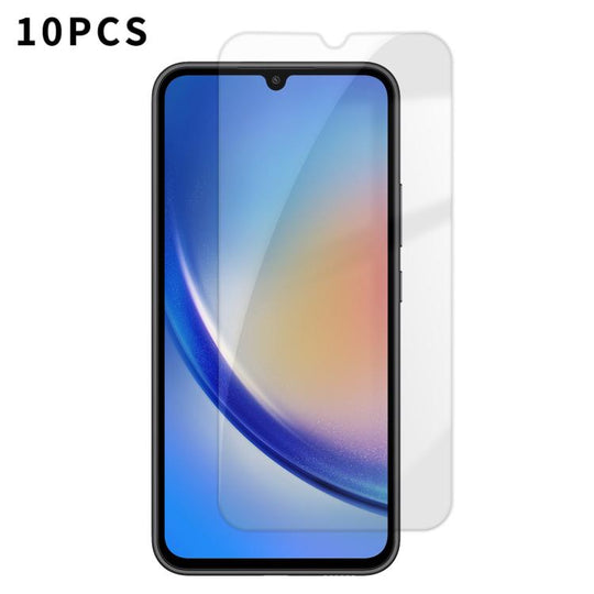 For Galaxy A34 5G Kalebol 10pcs High-Aluminum Semi-Screen Anti-Fingerprint HD Tempered Glass Film