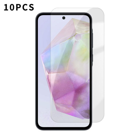 For Galaxy A35 5G Kalebol 10pcs High-Aluminum Semi-Screen Anti-Fingerprint HD Tempered Glass Film