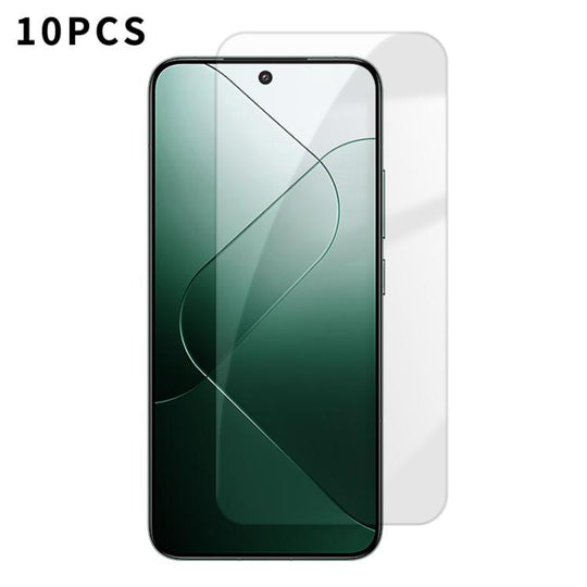 For Xiaomi 14 Kalebol 10pcs High-Aluminum Semi-Screen Anti-Fingerprint HD Tempered Glass Film