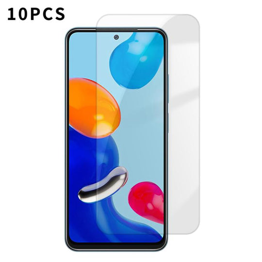 For Redmi Note 11 5G Kalebol 10pcs High-Aluminum Semi-Screen Anti-Fingerprint HD Tempered Glass Film