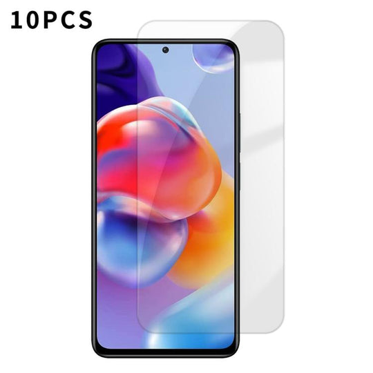 For Redmi Note 11 Pro+ 5G Kalebol 10pcs High-Aluminum Semi-Screen Anti-Fingerprint HD Tempered Glass Film