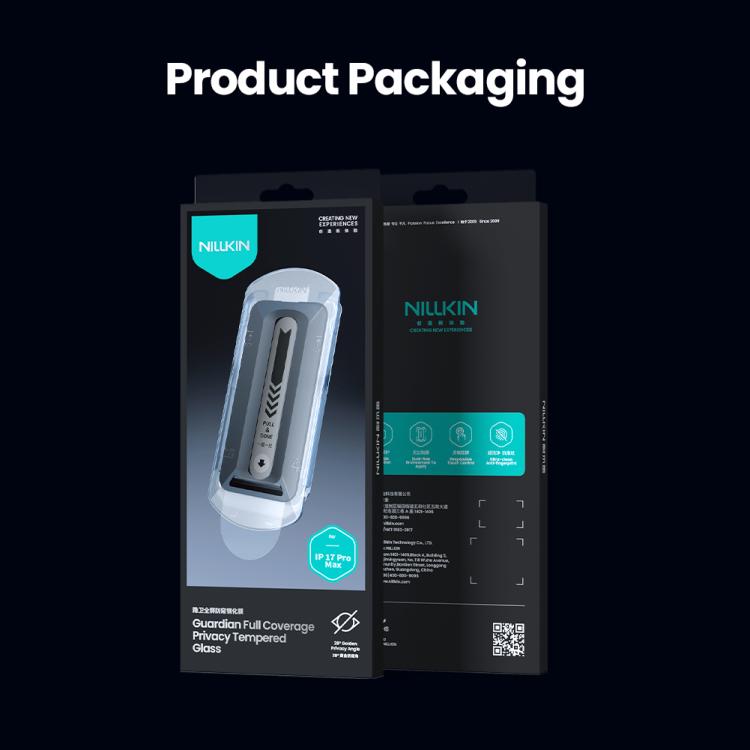 For iPhone 17 Pro Max NILLKIN Guardian Full Coverage Privacy Tempered Glass Film with Dust-free Cabin - iPhone 17 Pro Max Tempered Glass by NILLKIN | Online Shopping UK | buy2fix